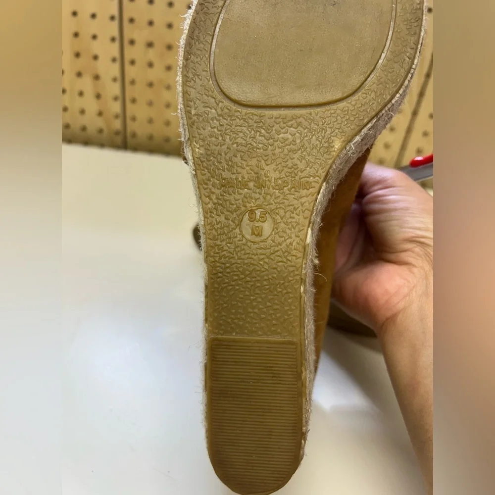 Vince Sonora Brown Suede Espadrille Wedges